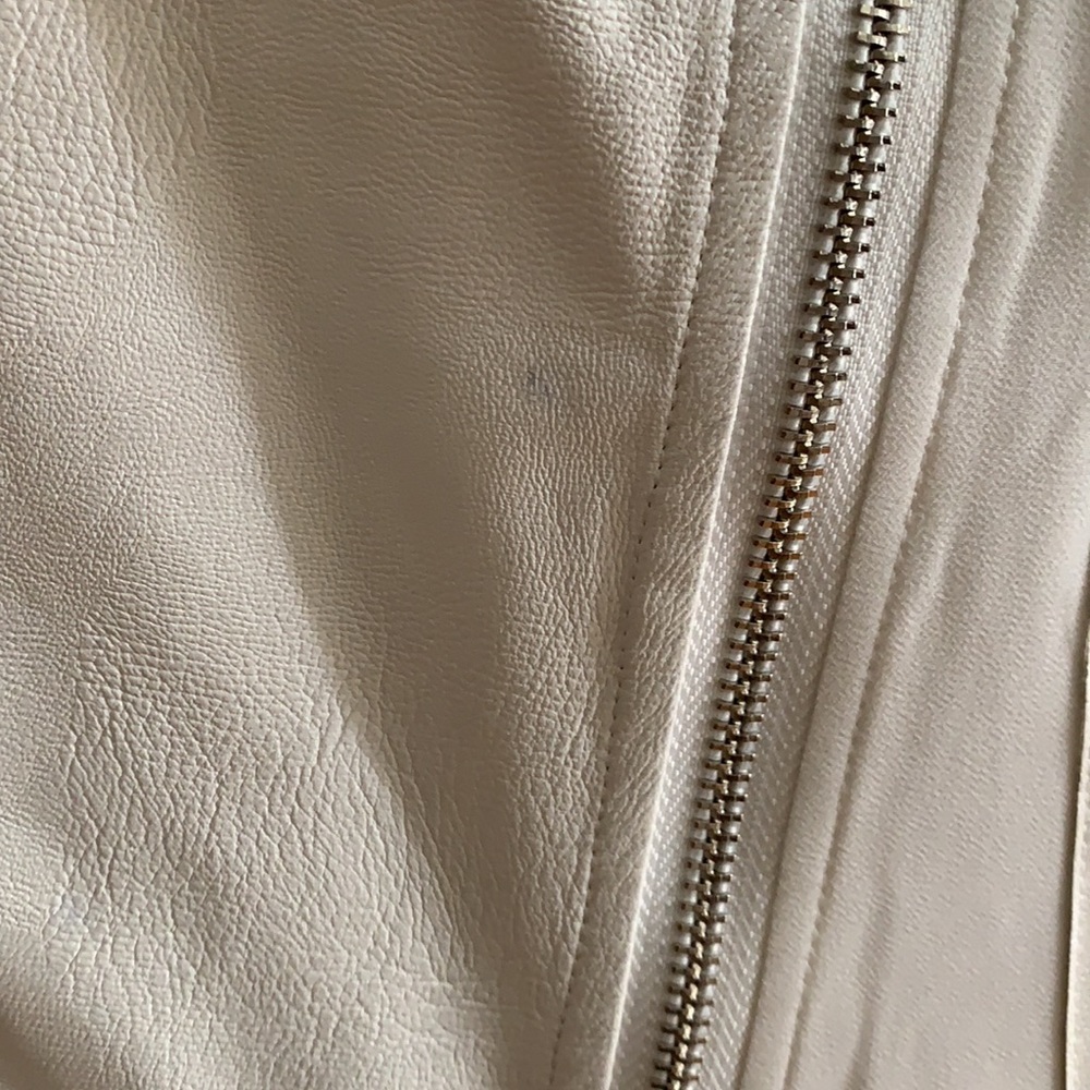 Faux leather and sheer biker jacket - Picture 7 of 8